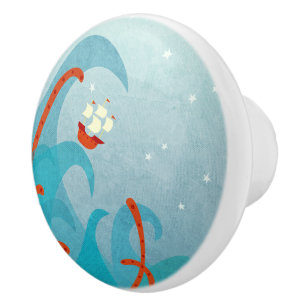 Bouton De Porte En Céramique Sea Monster