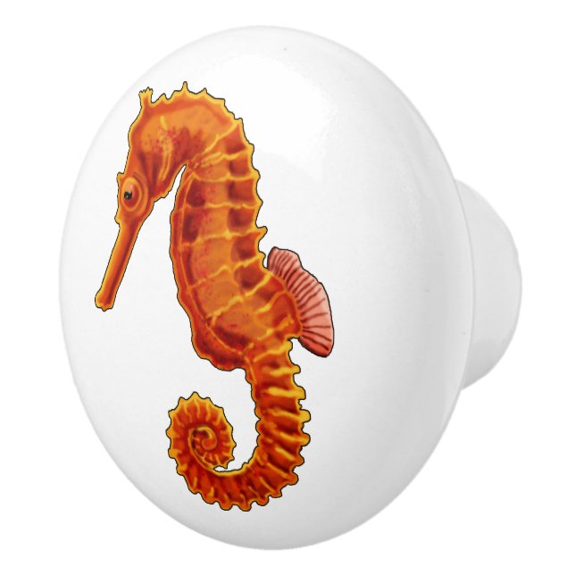 Bouton De Porte En Céramique Seahorse (Droite)