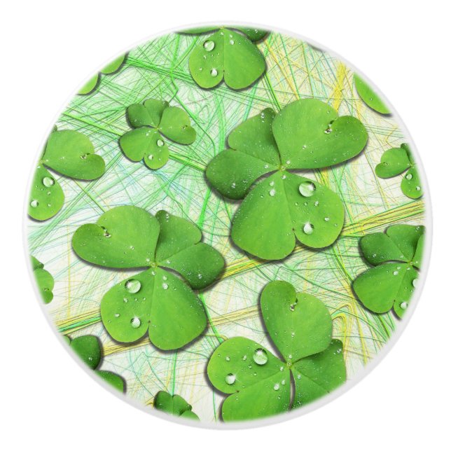 Bouton De Porte En Céramique Shamrock vert St Patrick iPhone 5 Coque-Mate (Devant)