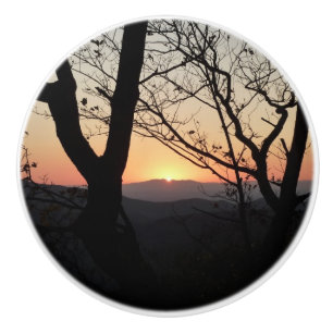 Bouton De Porte En Céramique Shenandoah Sunset National Park Paysage