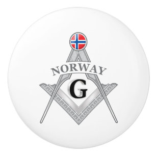 Bouton De Porte En Céramique signe de franc-maçonnerie norvège