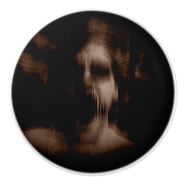 Bouton De Porte En Céramique Silence perdu (Devant)