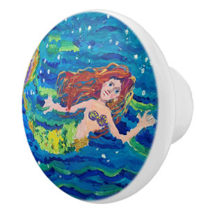 Bouton De Porte En Céramique Sirène
