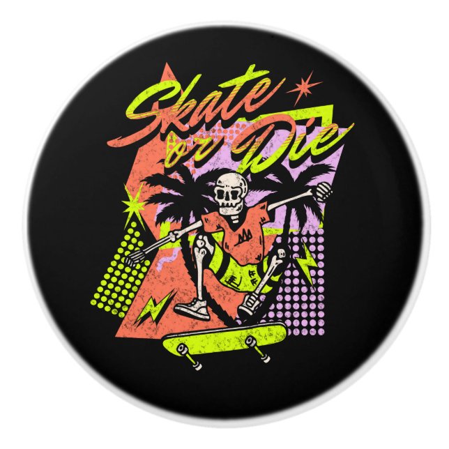 Bouton De Porte En Céramique Skate (Devant)
