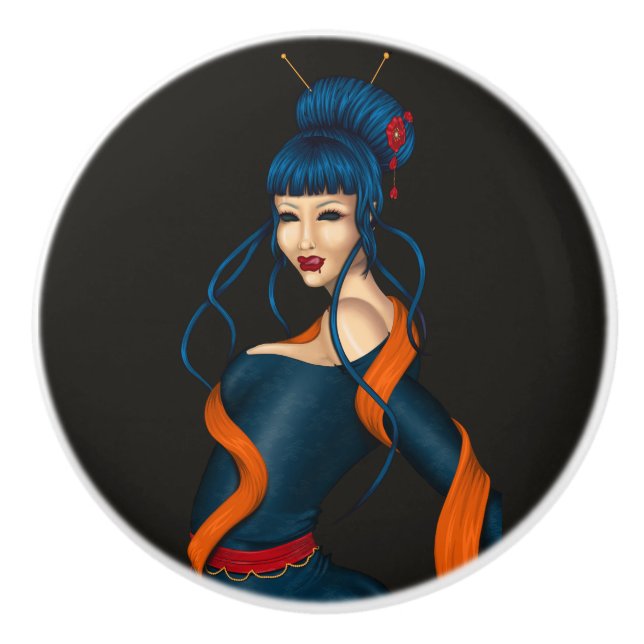 Bouton De Porte En Céramique Slurp (Devant)