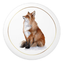 Sophistiqué Vintage Red Fox Equestrian Knob