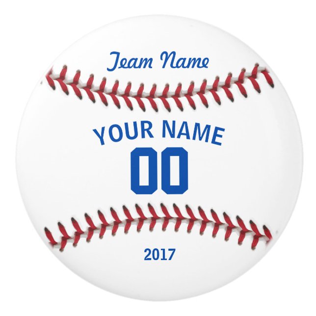 Bouton De Porte En Céramique Sport de base-ball d'équipe (Devant)