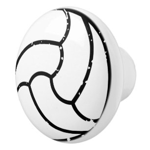 Bouton De Porte En Céramique Sport de volley-ball en détresse cool