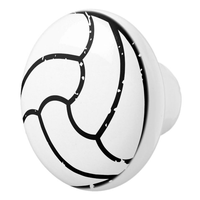 Bouton De Porte En Céramique Sport de volley-ball en détresse cool (Droite)