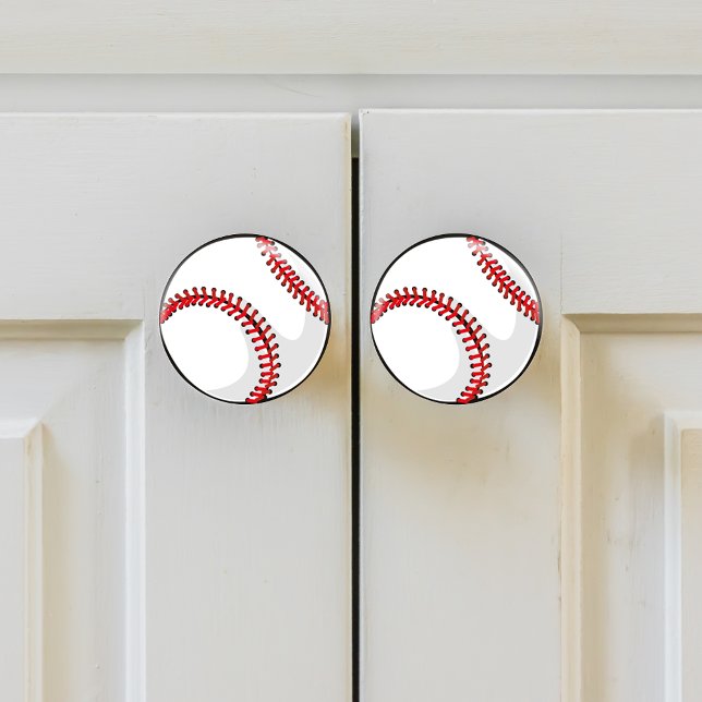 Bouton De Porte En Céramique Sports de baseball (Créateur téléchargé)
