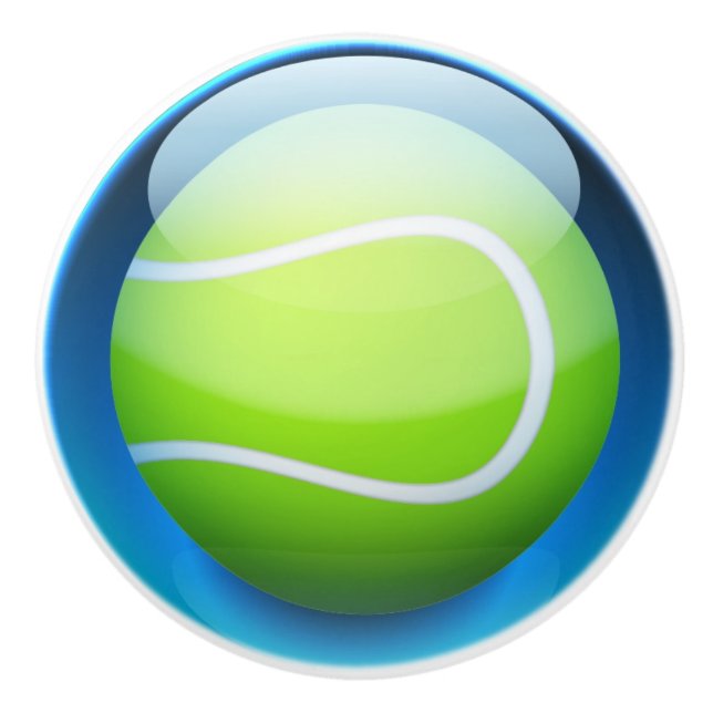 Bouton De Porte En Céramique Sports Tennis Ball Drawer Knower (Devant)