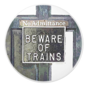 BOUTON DE PORTE EN CÉRAMIQUE STATION DE TRAIN