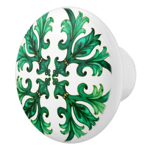 Bouton De Porte En Céramique Style italien, mosaïque, vert