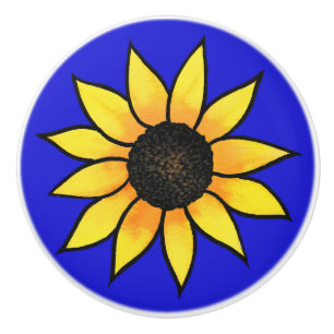 Bouton De Porte En Céramique Sunflower 3