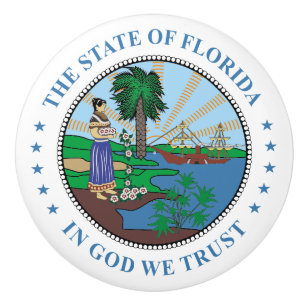 Bouton De Porte En Céramique Symbole de Floride