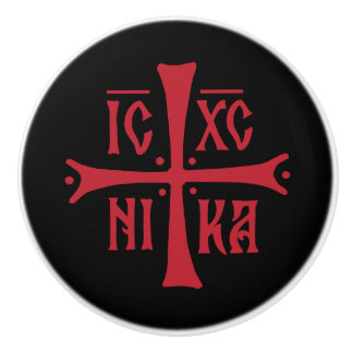 Bouton De Porte En Céramique symbole de la religion chrétienne orthodoxe croix 