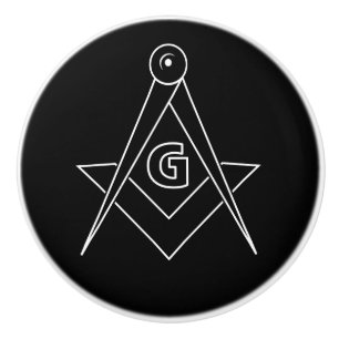 Bouton De Porte En Céramique Symbole franc-maçonnerie