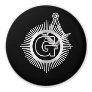 Bouton De Porte En Céramique Symbole franc-maçonnerie