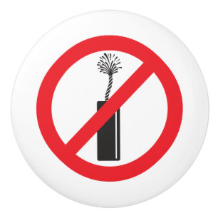 Bouton De Porte En Céramique Symbole sans feu d'artifice