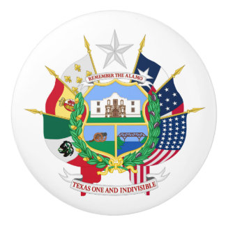 Bouton De Porte En Céramique Symbole Texas