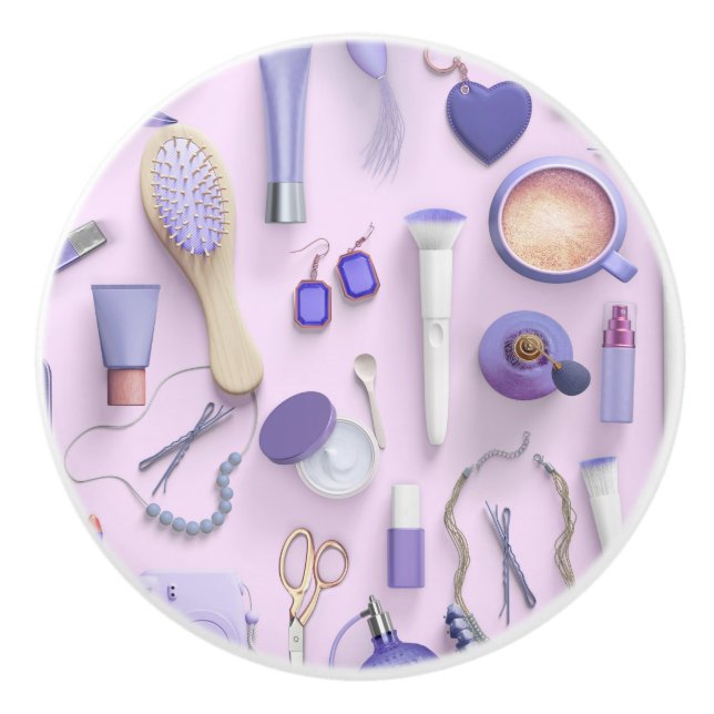 Bouton De Porte En Céramique Table Vanité pourpre (Devant)