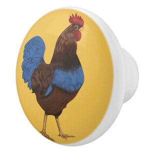 Bouton De Porte En Céramique Tableau Rooster Bouton céramique personnalisé