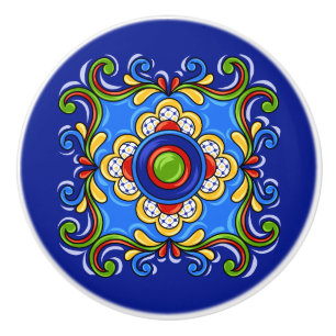 Bouton De Porte En Céramique Talavera Tile Version 3 Ceramic Drawer Knower