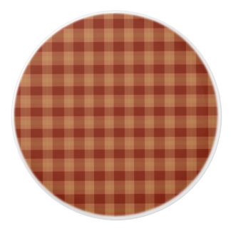 Bouton De Porte En Céramique Tan Tartan Ceramic Knob