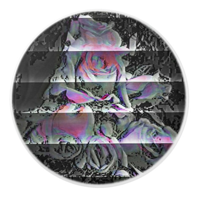 Bouton De Porte En Céramique Techno Bouquet (Devant)