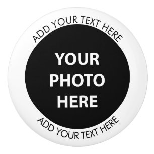 Bouton De Porte En Céramique Télécharger une photo et ajouter du texte - Person