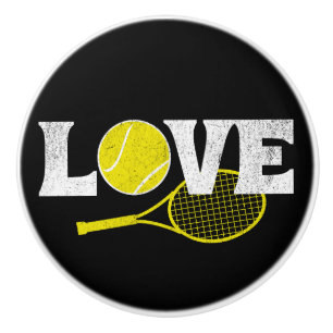 Bouton De Porte En Céramique Tennis Love