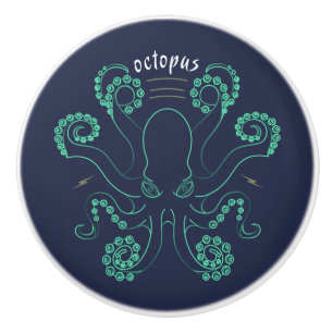 Bouton De Porte En Céramique Tentacules de céphalopodes octopus
