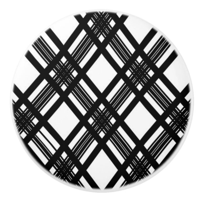 Bouton De Porte En Céramique Texture de rayures (Devant)