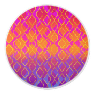 Bouton De Porte En Céramique Thème indien glamour marocain arabe aux couleurs v