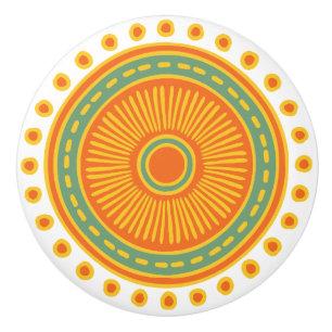 Bouton De Porte En Céramique Tige en céramique couleur main fanée en blanc
