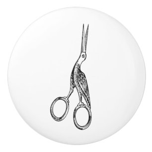 Bouton De Porte En Céramique Tige en céramique - Thème de couture Vintage, ci
