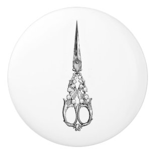 Bouton De Porte En Céramique Tige en céramique - Thème de couture Vintage, ci