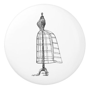Bouton De Porte En Céramique Tige en céramique - Thème de couture Vintage, Mann