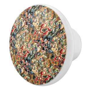 Bouton De Porte En Céramique Tirage en céramique d'art Abstrait