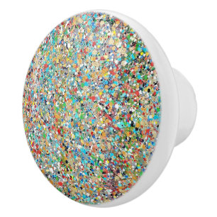 Bouton De Porte En Céramique Tirage en céramique de Confetti
