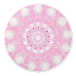 Bouton De Porte En Céramique Tirage en céramique rose givré