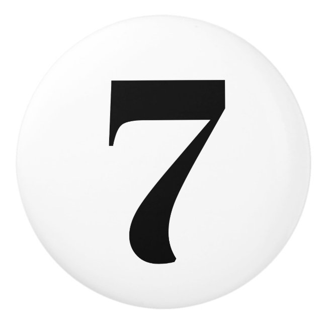 Bouton De Porte En Céramique Tirets de tiroirs numérotés (Devant)