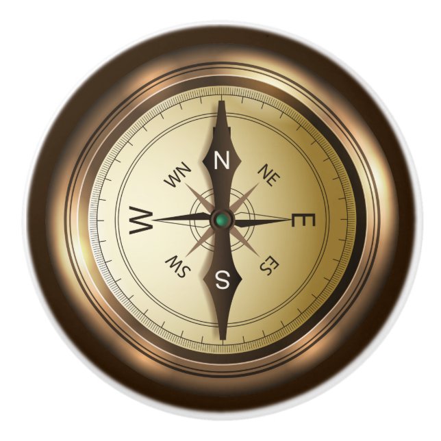 Bouton De Porte En Céramique Tiroir de boussole/bouton en céramique de Cabinet (Devant)