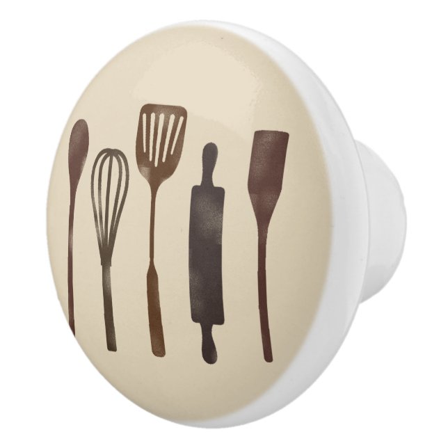 Bouton De Porte En Céramique Tiroir de cuisine rustique (Droite)