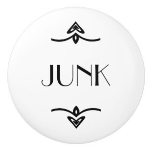 BOUTON DE PORTE EN CÉRAMIQUE TIROIR D'ORDURE