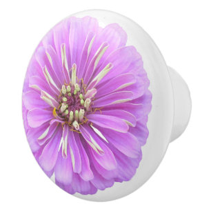 Bouton De Porte En Céramique Tiroir en céramique / Tige de porte - Lilac Zinnia