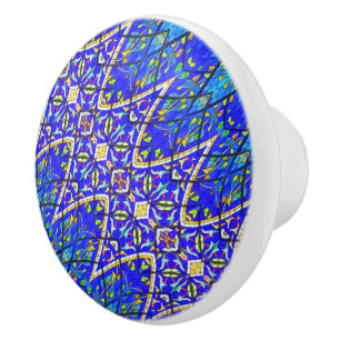 Bouton De Porte En Céramique Tiroir en verre tendu Tissu