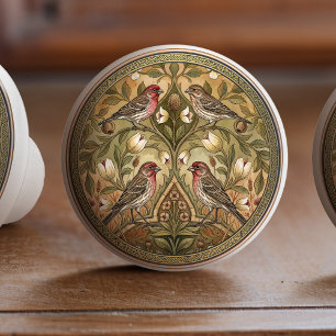 Bouton De Porte En Céramique Tiroir Maison Finches Céramique