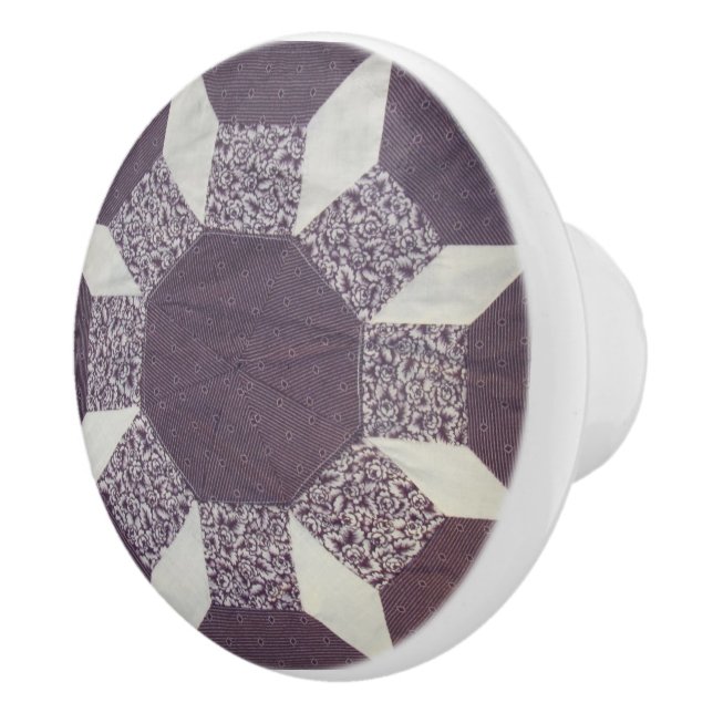 Bouton De Porte En Céramique Tiroir - Motif pourpre (Droite)