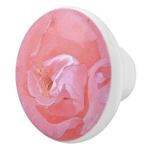 Bouton De Porte En Céramique Tiroir rose Rose Tirage